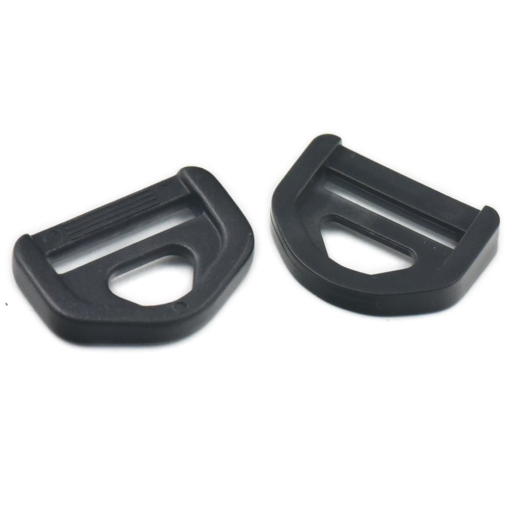 fujiyuan 100 Sets Plastic Adjuster Triangle With Bar Swivel Clip D Ring Buckle for Webbing Strap Belt Black 25mm 1"