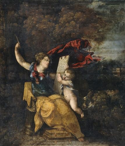 Toile Sybille et Génie de Dosso Dossi pour la décoration de votre salon moderne en 60x90