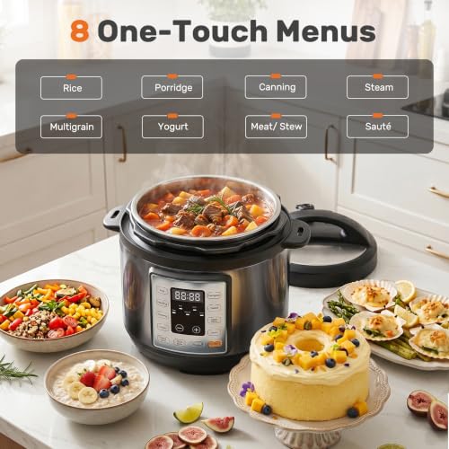 Image of DUMOS 10-In-1 Electric Pressure Cooker, 3QT Stainless Steel Multi-Cooker