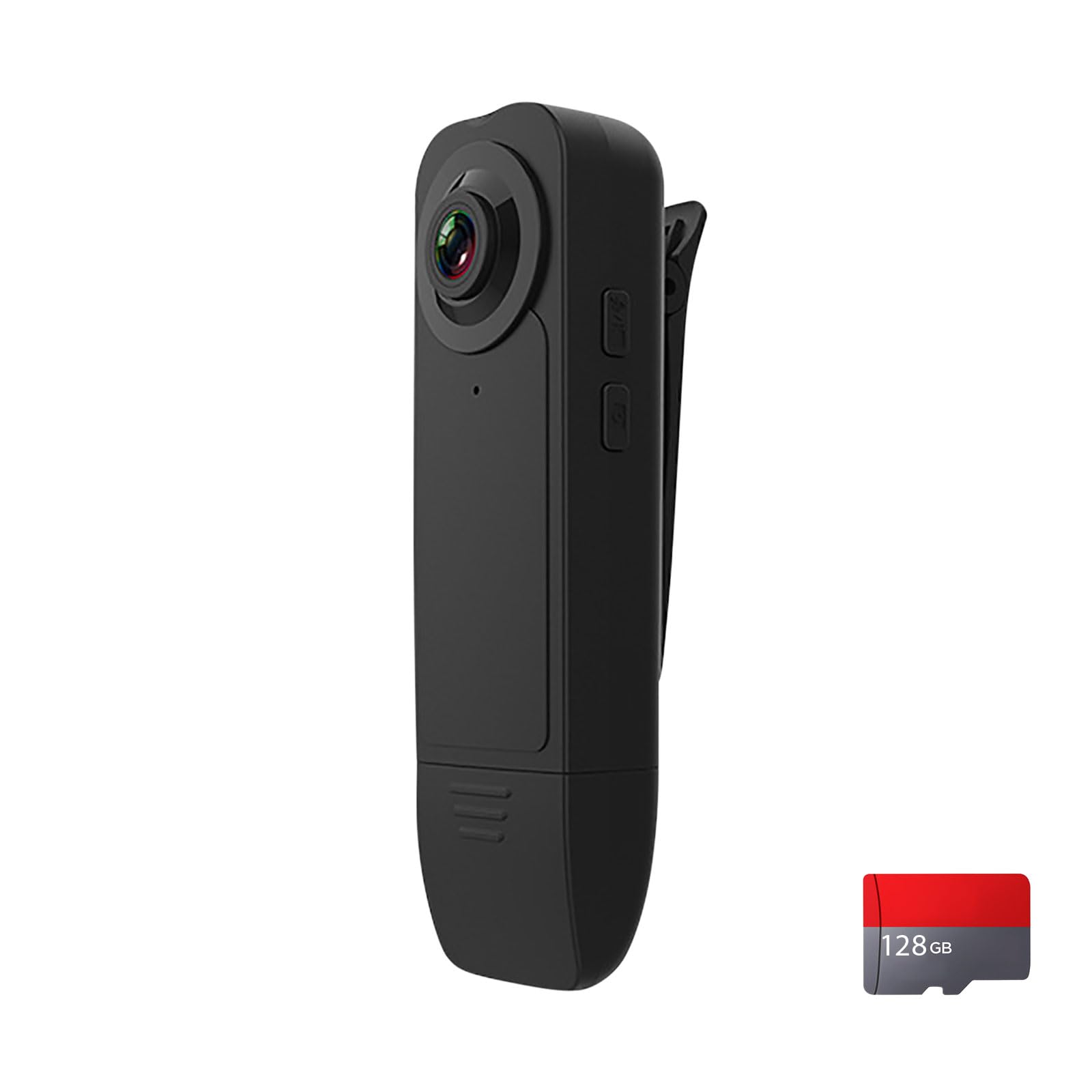 Videocámara con clip 1080P, visión nocturna, 42 g, ligera, para patrulla de viajes y aventura, cámara usada en el cuerpo