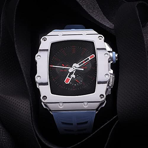 Cadre carbone Apple Watch avec bracelet caoutchouc fluor résistant - 5