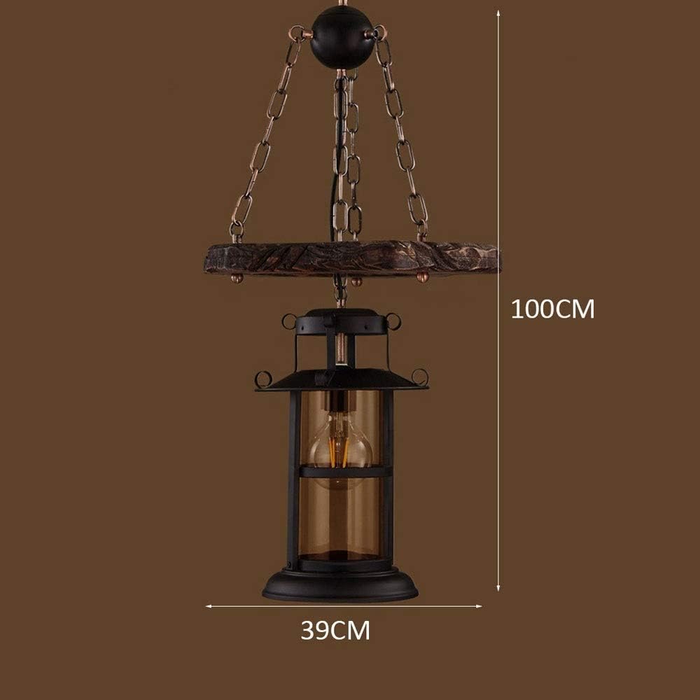 Industrial Chandelier Retro Farmhouse Lighting Fixture Distressed Wood Beam Large Linear Island Lights Steamrustic 1/2-Heads Ceiling Hanging Lamp Flush Mount Light (Color : 3-Heads/1-Head