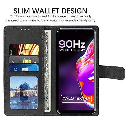 Image of Flip Cover Back Case for Infinix Hot 10S | Premium Leather Finish | Inbuilt Pockets & Stand | Flip Cover Back Case for Infinix Hot 10S (Black)