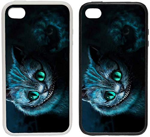 Toasted Merch iPhone X Cheshire Cat Dark Background | Clip on Phone Case Cover (White Rubber Sides)