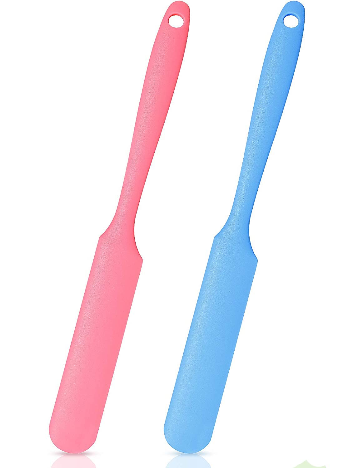 2 Pieces Long Handle Silicone Spatulas, Non-Stick Rubber Scraper, Silicone Scraper for Jars, Smoothies, Blenders, for Cooking, Baking, Mixing, Versatile Kitchen Tool (Pack of 2, Black+Red) — Amazon image 14