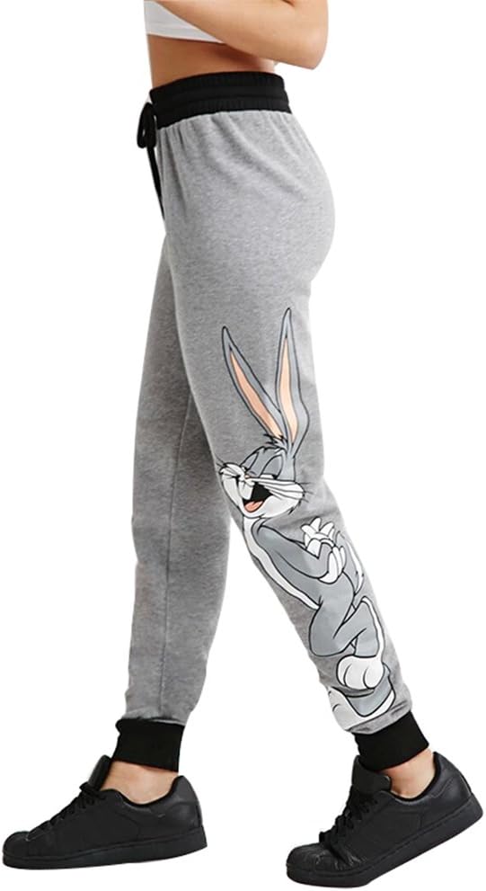 FV RELAYWomen's Cartoon Bunny Print Casual Joggers Yoga Running Pants