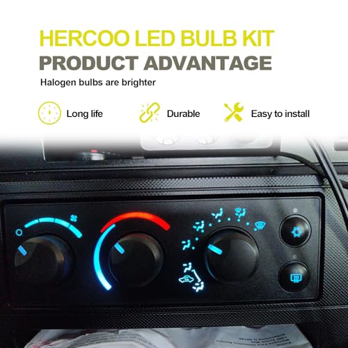 Kit de bombillas LED para control clima AC Dodge Ram 4 piezas miniatura 7