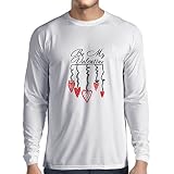 lepni.me T-Shirt Manches Longues Homme Soyez Mon Valentine Mignon Je t'aime Citation de Couple (XS Blanc Noir)