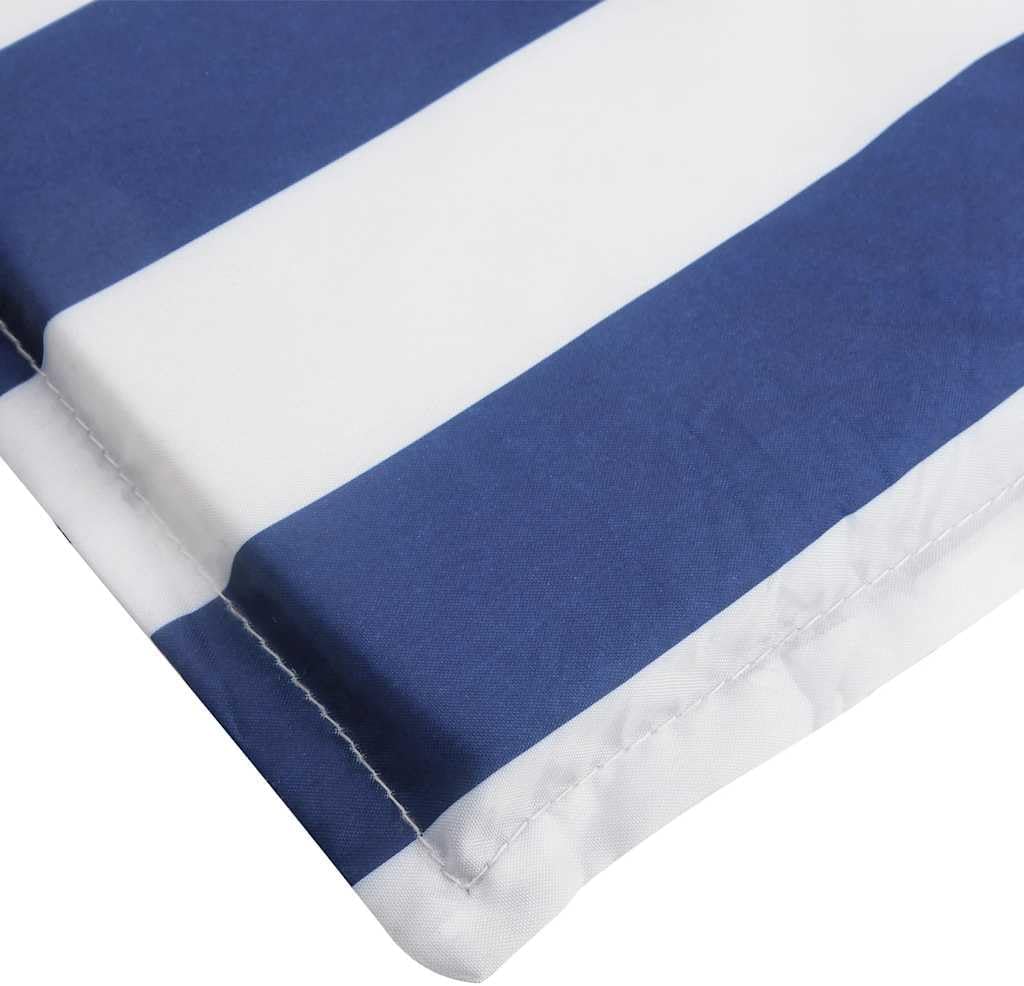 vidaXL Deck Chair Cushion in Blue & White Stripe, Oxford Fabric, Water-, Lightweight, Durable, Suitable for Indoor and Outdoor Use
