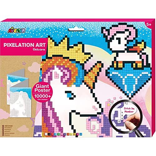 Avenir- Pixelation Art Unicorn, Colores Variados (31599)
