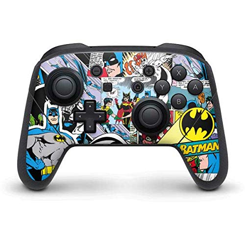 Skinit Decal Gaming Skin Compatible with Nintendo Switch Pro Controller - Officially Licensed Warner Bros Batman Comic Book Design