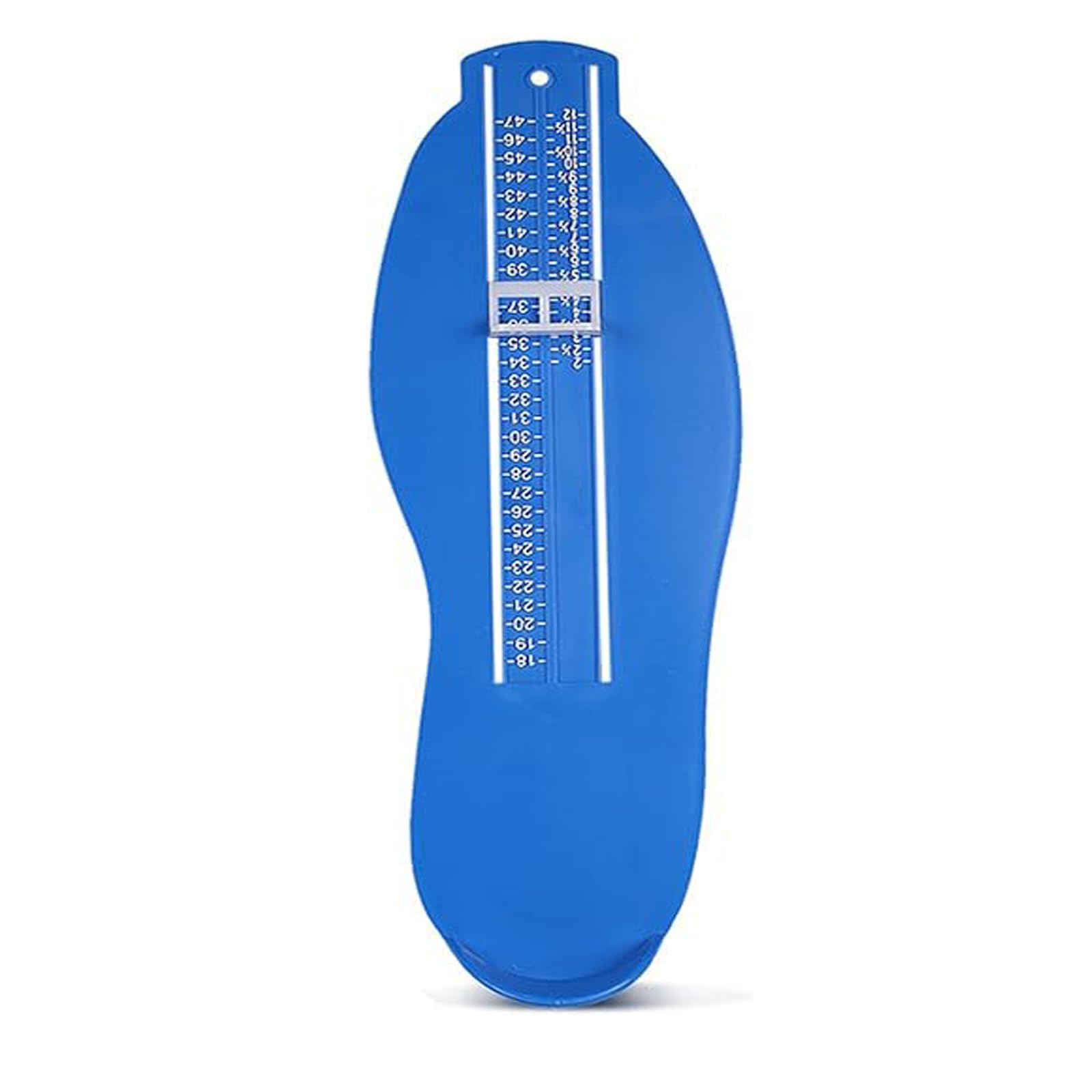Pedimetre Enfants et Adultes, Mesure Pied, Pointure Chaussure Mesurer, Appareil De Mesure Du Pied, Jauge de Pied, Dispositif de Mesure pour Déterminer la Pointure 18 à 47(Bleu), 1PC