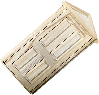Budstfee Dolls House Miniature External Door with Portico