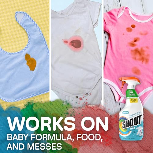 Shout Free Laundry Stain Remover Spray, Active Enzyme Formula is Fragrance, Bleach, and Dy - image 5