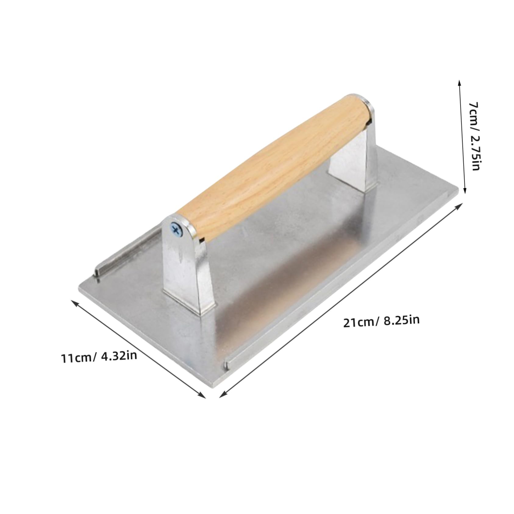 ifundom Manual Meat Press Portable Aluminum Burger Patty Maker Tool Rectangle Shape for Easy Grilling Non Stick Surface for Shaping Burgers and Patties
