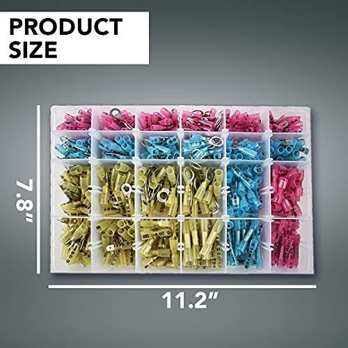 Killer's Instinct Outdoors 480Pcs Heat Shrink Wire Crimp Terminal Marine Wiring Connector Fits 3M Heat Shrink Wire Crimp Connectors Electrical Connectors #TOP2