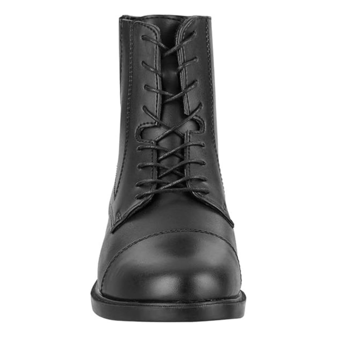 Reitstiefeletten BZ Lace Vegan - Mädchen & Damen Reitschuhe aus Kunstleder – atmungsaktive Stiefeletten – mit Reißverschluss, Schnürung & Mesh-Futter – schwarz – Größe 29-46