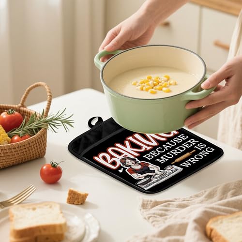 Maniques resistantes a la chaleur pour comptoir cuisine et protection mains - 5