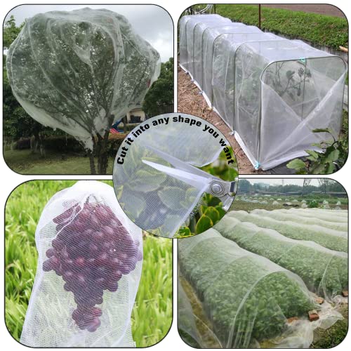 Voveca Garden Netting , 10X16.5Ft Mesh Bug Insect Netting Protect Plants Fruit Trees Vegetable Flowers Crops Screen Barrier Net Patio Row Cover Raised Bed #TOP4