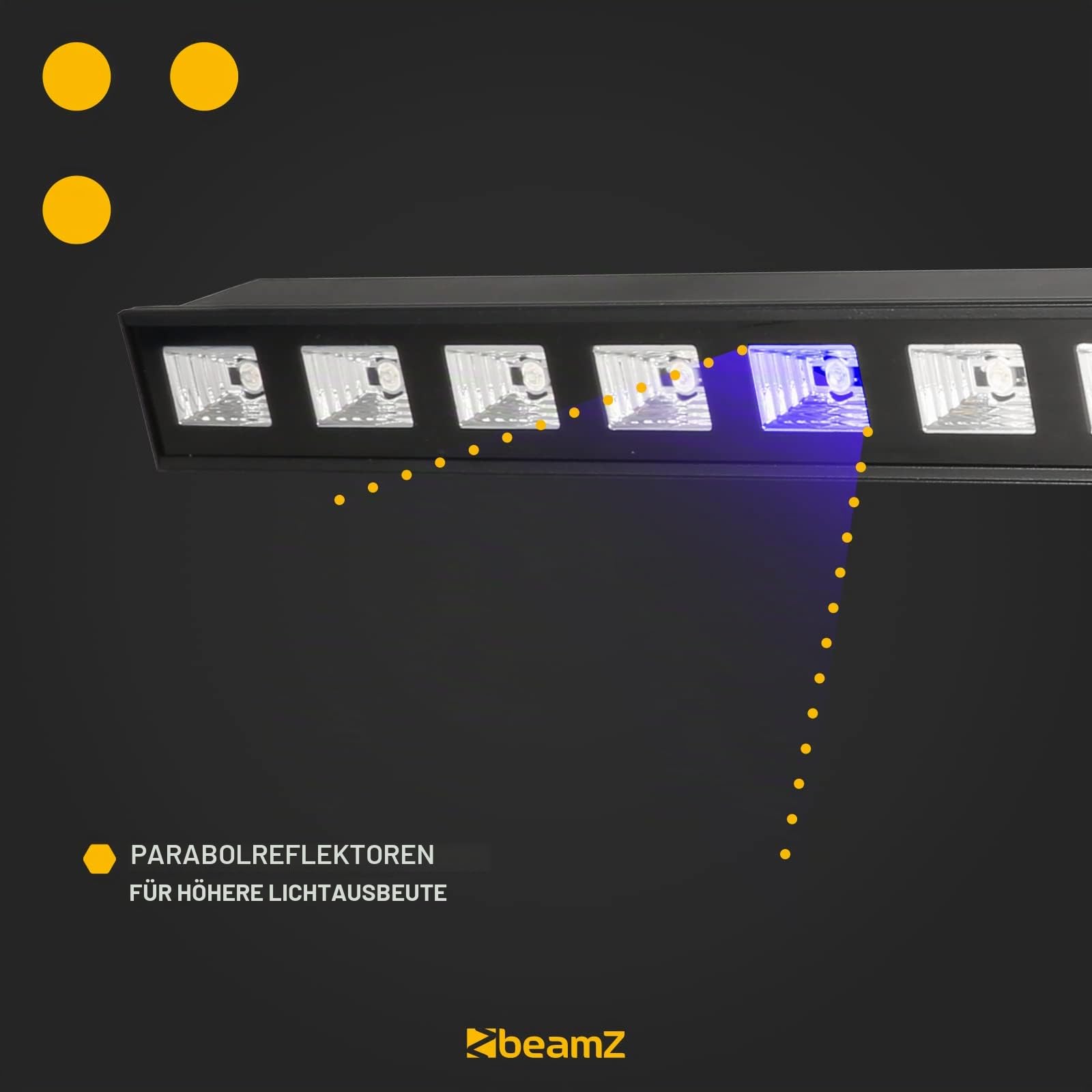 Beamz BUV183 LED UV Bar UV-Licht 18x3W Plug & Play 40W