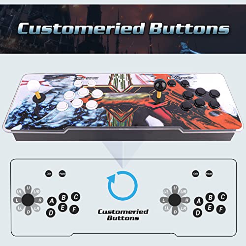 【19000 Games in 1】 3D+ Arcade Game Console - 19000 Games Installed,WiFi Function to Add More Games, Support 3D Games, 1280x720 ,Search/Save/Hide/Pause Games, Favorite List, 4 Players Online Game