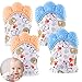 Gant de Dentition pour Bébé,4PCS Gants de Dentition en Silicone Mitaines de Dentition pour Âge 3–12 Mois Bébé(orange,bleu)