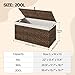 HOOBRO Storage Basket with Lid, 52.8 Gallon (200L) Wicker Basket, Handwoven Blanket Storage Basket with Handles, Metal Frame and Soft Lining, Foldable for Bedroom, Laundry Room, Brown BR220CW01