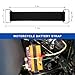 Rdxcv 2 PCS Motorcycle Battery Strap, Stretchable Rubber Battery Tie Down Bands Holder with Metal Buckles, Elastic Batteries Fixed Straps Replacement for ATV Scooter Motorcycle