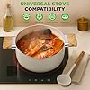 NutriChef Ceramic Cookware Set with Cooking Utensils, 14-Piece Nonstick Cookware Set with Glass Lids, Compatible with All Cooktops, Heat-Resistant Handles and Stylish Finish (Beige) #1
