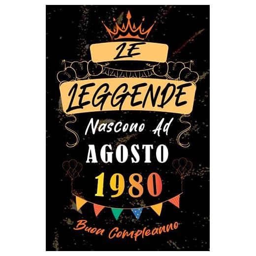 Le leggende Nascono Ad Agosto 1980: Idea Regalo di compleanno 43 anni originale per donne e uomini / Quaderno a righe"