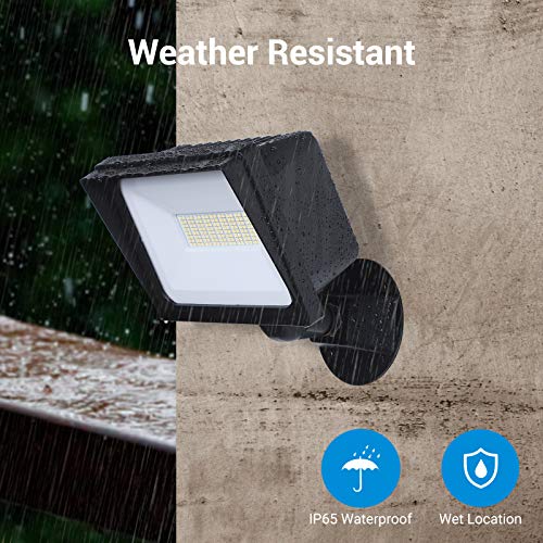 Dewenwils 2-Pack 65W Led Flood Light Outdoor, Ip65 Waterproof 6670 Lm Super Bright(500W Halogen Equiv) Adjustable Knuckle Mount Led Security Light, 5000K Daylight For Yard, Garage, Garden, Ul Listed #TOP4