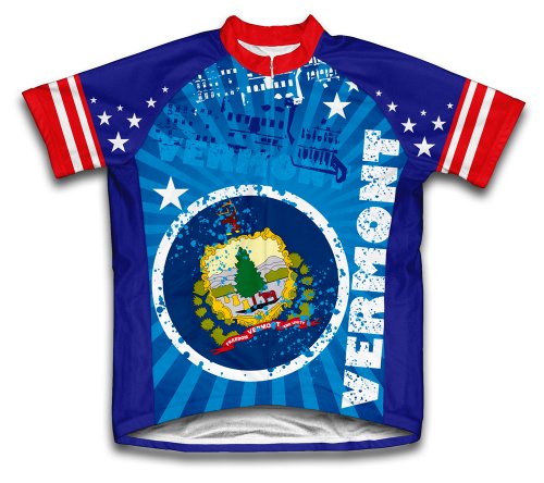 ScudoPro Vermont Short Sleeve Cycling Jersey for Youth - Size XS Blue