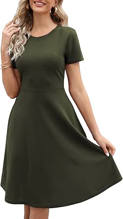 Women's Elegant Vintage Cotton Casual Floral Print Work Party A-Line Swing Dress with Pockets 162