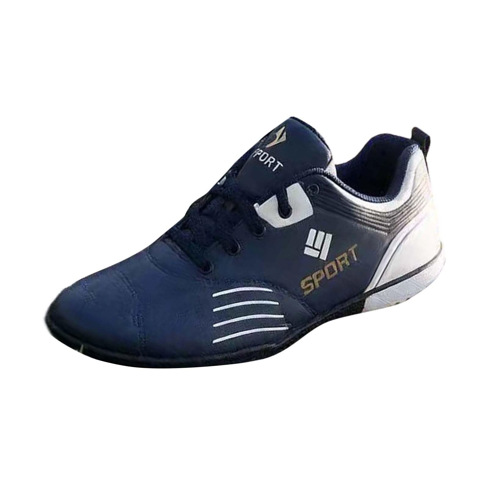 Scarpe da Calcio Uomo Ragazzo Senza Tacchetti 38-44 EU in Pelle Sintetica con Lacci Scarpe Uomo Sportive Impermeabile Antiscivolo Sneakers Casual Comode per Allenamento Indoor e Outdoor,