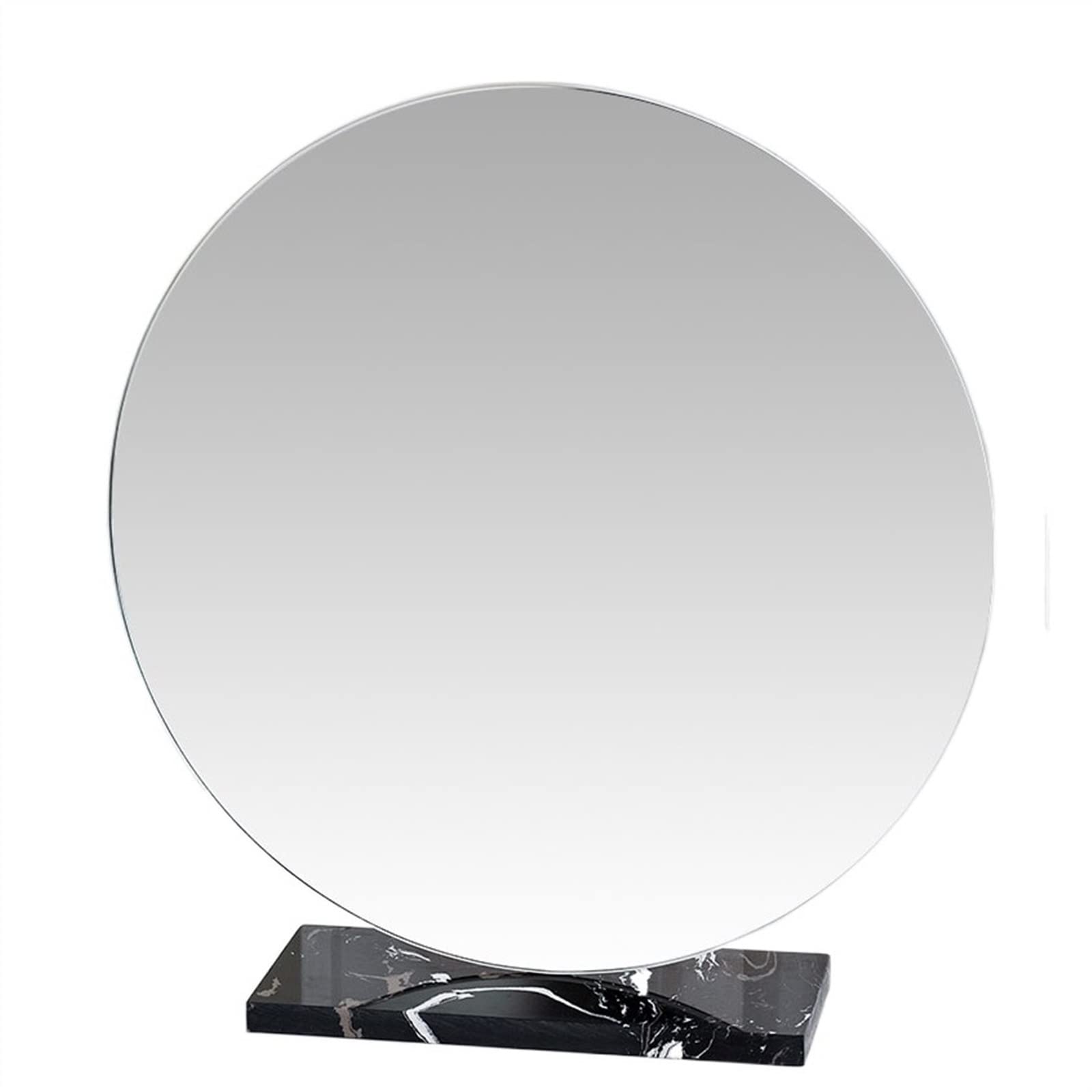 GHJrtHFJ Desk mirror, Large Desktop Mirror Modern High-definition Dormitory Bedroom Tabletop Cosmetic(Black,Large)