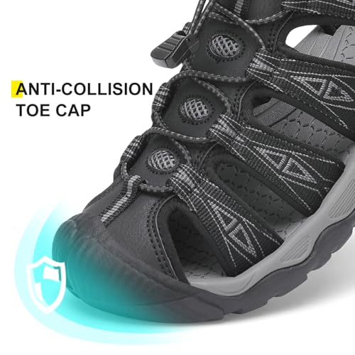 Image of Dannto Women's Sport Hiking Sandals Closed Toe Outdoor Athletic Walking Sandal Lightweight Summer Water Shoes