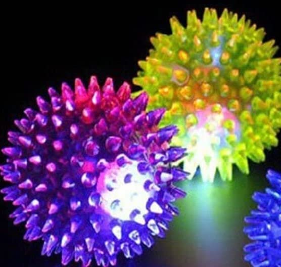 Prime 2 Pcs Bouncing Noisy Spike Ball for Kids LED Flashing Light Up Ball Toy with Whistle Sound for Kids (Random Color) Pack of 1 (B09J2NQYZ8) Amazon Price History, Amazon Price Tracker