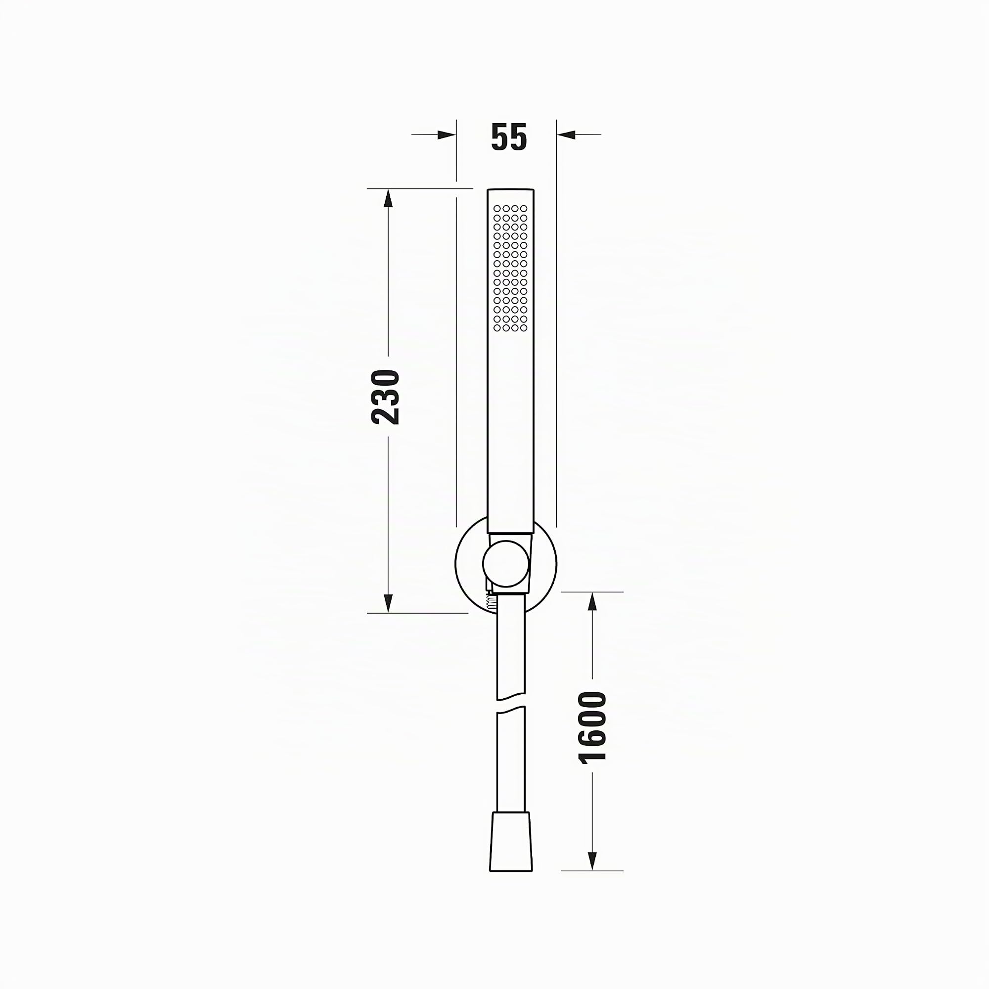 Set de douche universel Duravit, douchette ronde à économie d'eau, coude de raccordement mural, flexible de douche, chromé