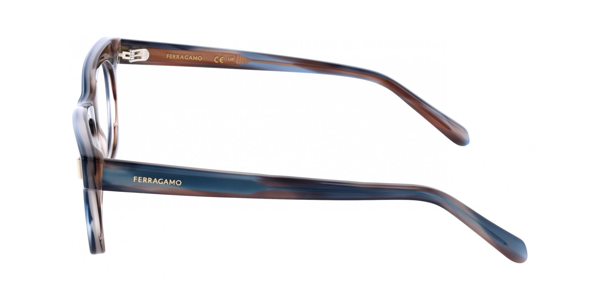 GAFAS FERRAGAMO SF3025 - C: STRIPED SAND BLUE Eye Size: 51 Puente: 17 Salud y cuidado personal