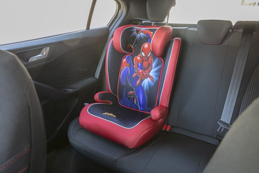 Silla De Coche Infantil Marvel Spiderman De 100 A 150 Cm, I-Size R129, Grupo 2/3 Con Cinturón De 3 Puntos, Funda Extraíble Y Lavable, Color Rojo