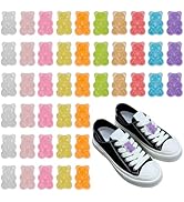 HOBBIESAY 40Pcs 10 Colors Luminous Bear Shoelace Decoration Cute Bear Shoe Buckles Colorful Shoe ...