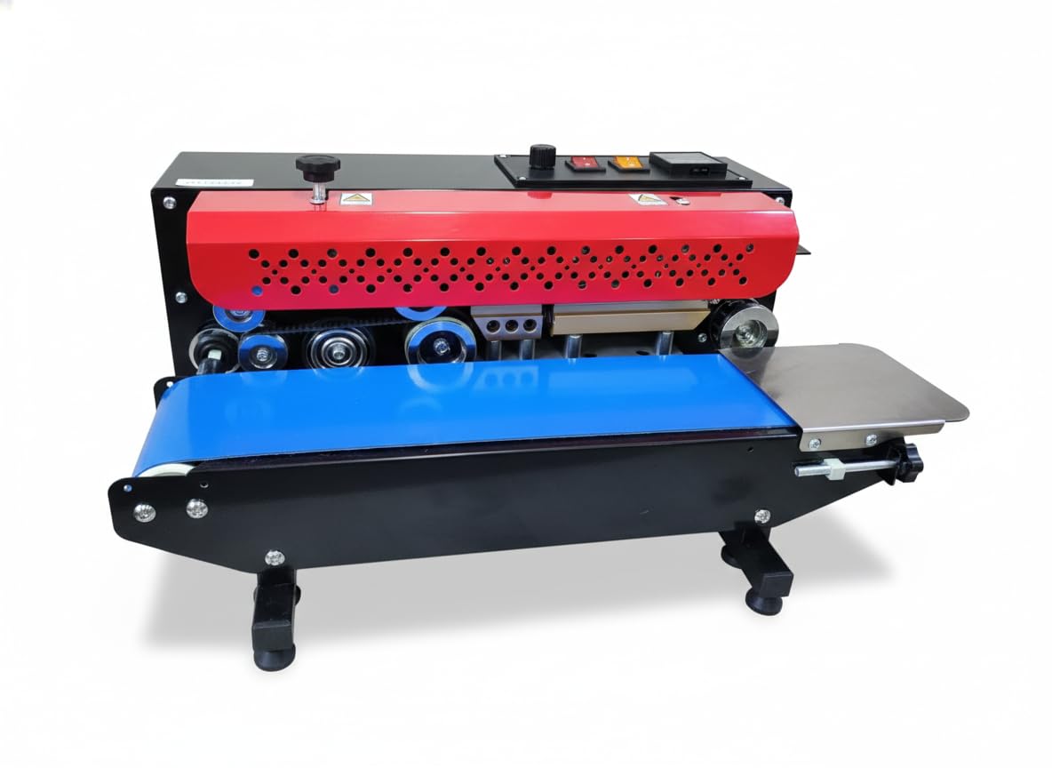 FR-900M Mini Continuous Band Sealer Machine with Conveyor | Portable Heat Sealing Machine for Plastic & Laminated Pouches | Fast & Uniform Sealing-image-39