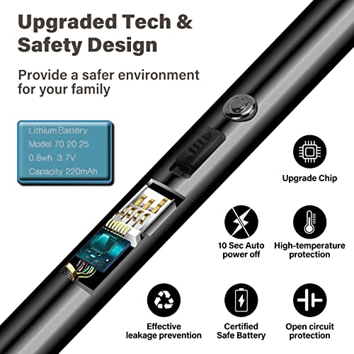 Navpeak Candle Lighter Long Neck Windproof Electric Arc Lighter For Gas Stove Fireplace Bbq Kitchen Grills(Black) #TOP2