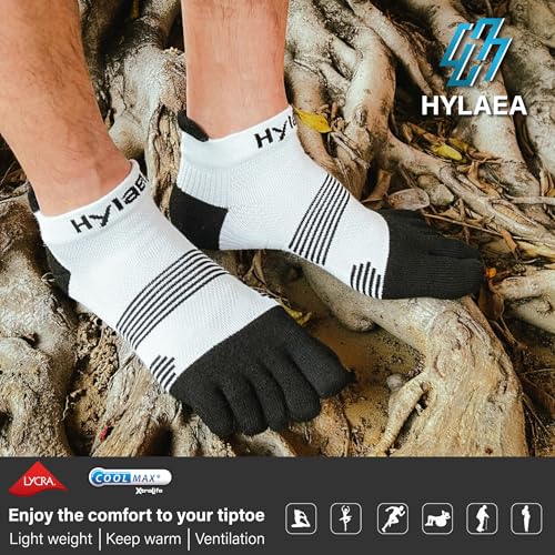 Image of Hylaea No Show Running Athletic Anti-Blister Wicking Coolmax Socks, Seamless Anti-odor