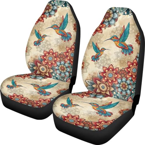 Housse de siège auto colibri boho universelle pour confort avant de berline et SUV