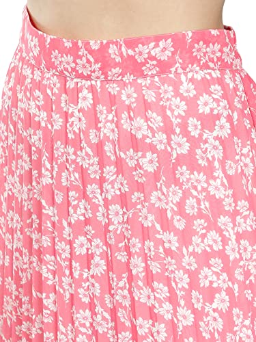 Image of NUEVOSDAMAS Floral Printed Pleated Navy /Multi Skirt