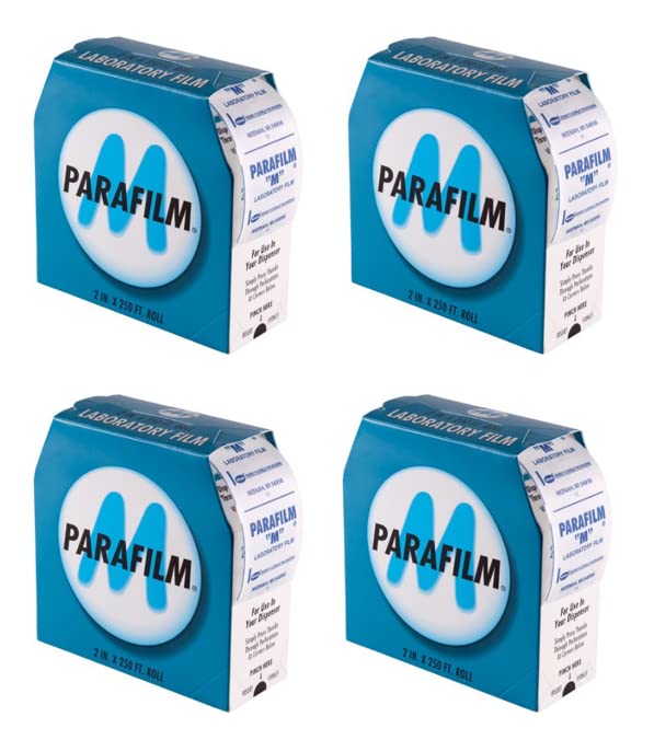 Parafilm M PM992 Lot de 4 films de laboratoire tout usage 5 x 75 m