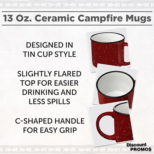 DISCOUNT-PROMOS-Ceramic-Campfire-Coffee-Mugs-13-oz-Set-of-10-Bulk-Pack-Perfect-for-Tea-Espresso-Cappuccino-Hot-Cocoa-Red DISCOUNT PROMOS Ceramic Campfire Coffee Mugs 13 oz Set of 10 Bulk Pack Perfect for Tea Espresso Cappuccino Hot Cocoa Red