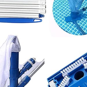 Gmasuber Zwembad Super Jet Vacuüm Draagbare Zwembad Stofzuiger met 5 Pole Secties Luie Zwembad Reiniging Accessoires voor Pool Spa Fontein Hot Tub Bijdrage