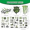 3 Feuilles Autocollant Voiture Moto Humour Casque Stickers Tuning Velo Personnalisé Sport Motocross Monster Energy Convient Aux Motos, Vélos De Course, Bicyclettes, Skateboards Et Casques(B